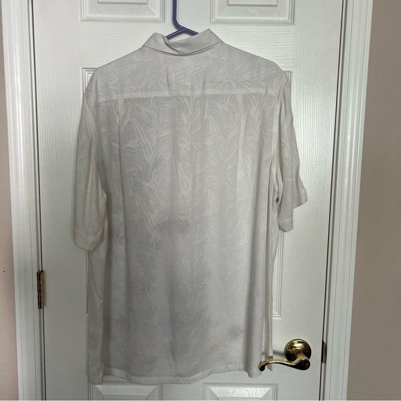 Tasso Elba Men’s White and Yellow Casual Button Down Shirt Floral Design Sz L - Picture 3 of 15